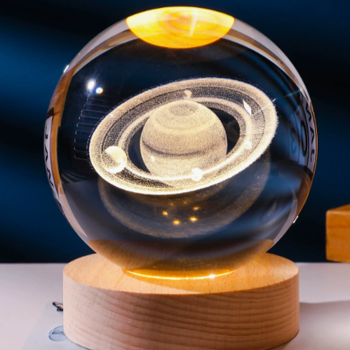 Glob Strălucitor 3D – Magia Cosmosului și a Naturii în Lumină