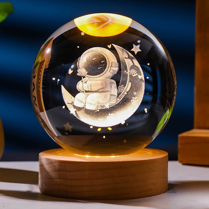 Glob Strălucitor 3D – Magia Cosmosului și a Naturii în Lumină