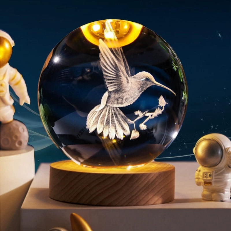 Glob Strălucitor 3D – Magia Cosmosului și a Naturii în Lumină