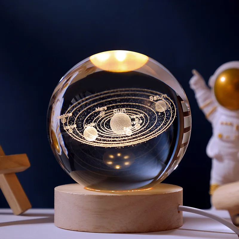 Glob Strălucitor 3D – Magia Cosmosului și a Naturii în Lumină