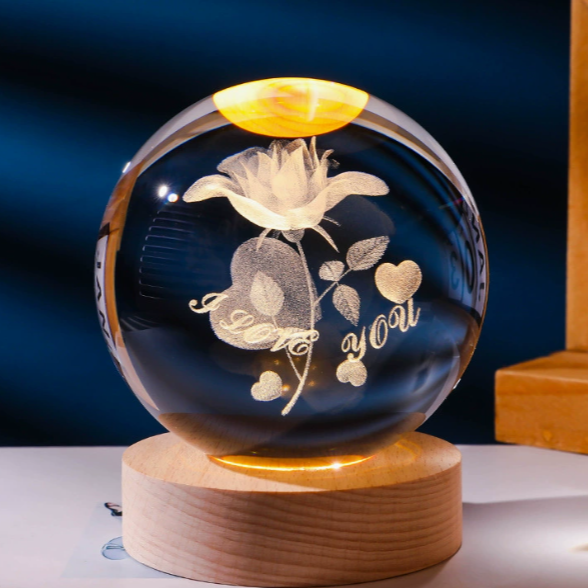 Glob Strălucitor 3D – Magia Cosmosului și a Naturii în Lumină